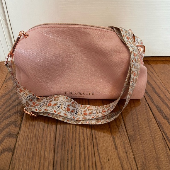 Coach Perfume Pouch With Unbranded Crossbody Guitar Strap....
